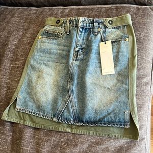 Habitual Girl army green denim skirt kids size 10